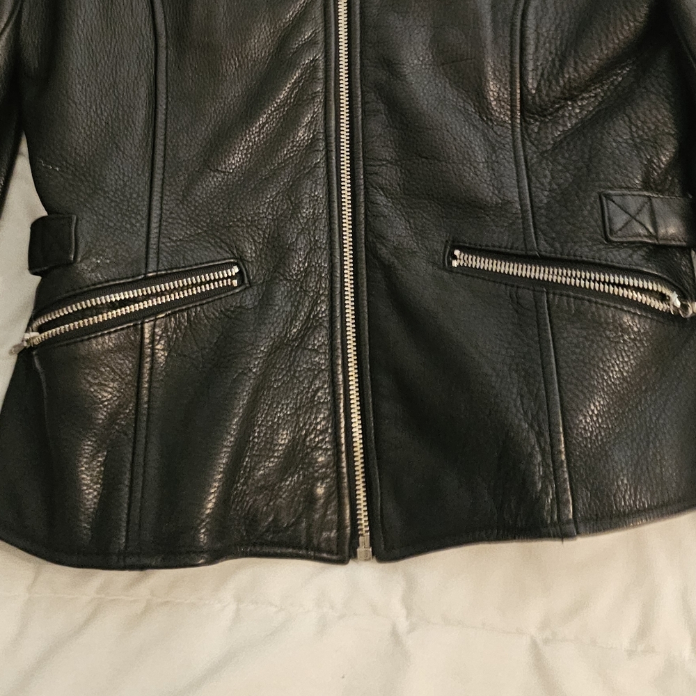 Wilson real leather moto jacket small - Picture 4 of 8